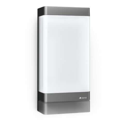 Steinel L 271 Digi C Anthracite smart bluetooth outdoor wall light showcasing its sleek, modern design for outdoor spaces.