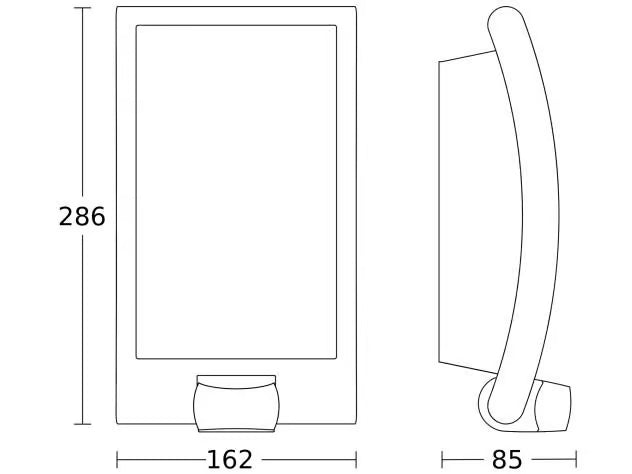 Steinel L 22 S Outdoor Sensor Light, 180° Motion Detection