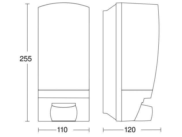 Steinel L 1 S House Number Light Outdoor Wall Light with 180° Motion Sensor and 10m Range, E27 Bulb Compatible - Black