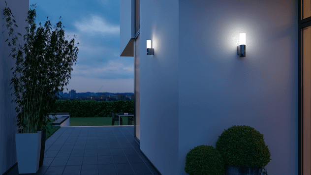 Steinel L 605 S Outdoor Sensor Light – 10m Motion Detection Range, Aluminium Anthracite Design