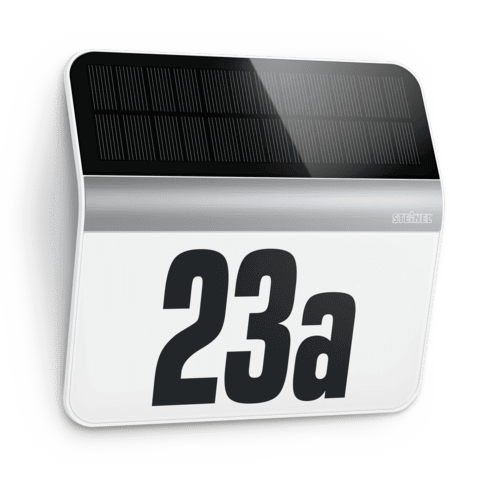 Steinel Xsolar LH-N Solar LED House Number Light, UV-Resistant Outdoor Wall Light