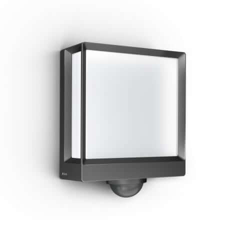 Steinel L 40 SC Outdoor Porch Sensor Light in anthracite with modern square design and sensor.