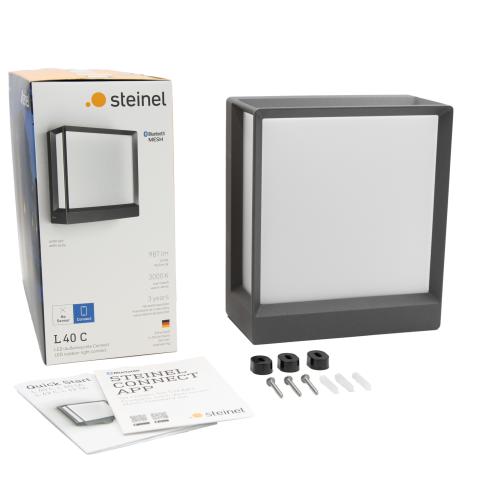 Steinel L 40 C Outdoor Porch Sensor Light  12.9W Anthracite Wall Light - Without Sensor & With Bluetooth