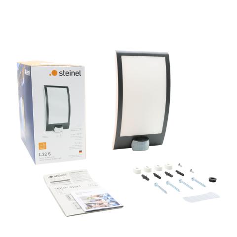 Steinel L 22 S Outdoor Sensor Light – Stainless Steel, 180° Motion Detection