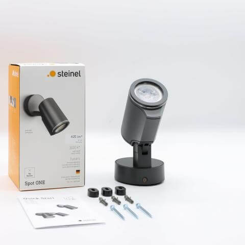 Steinel Spot One Outdoor LED Spotlight, 7W, Anthracite Aluminium - Without Sensor