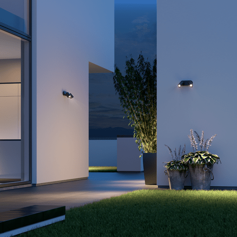 Blue top outdoor spotlight