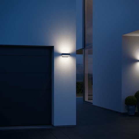 Outdoor garage outlet sensor lights
