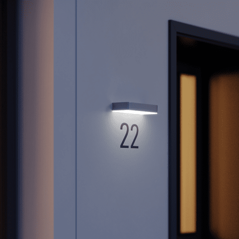 Steinel Xsolar SOL-O, Solar Illuminated House Number with Twilight Switch – Energy-Efficient Solar Light